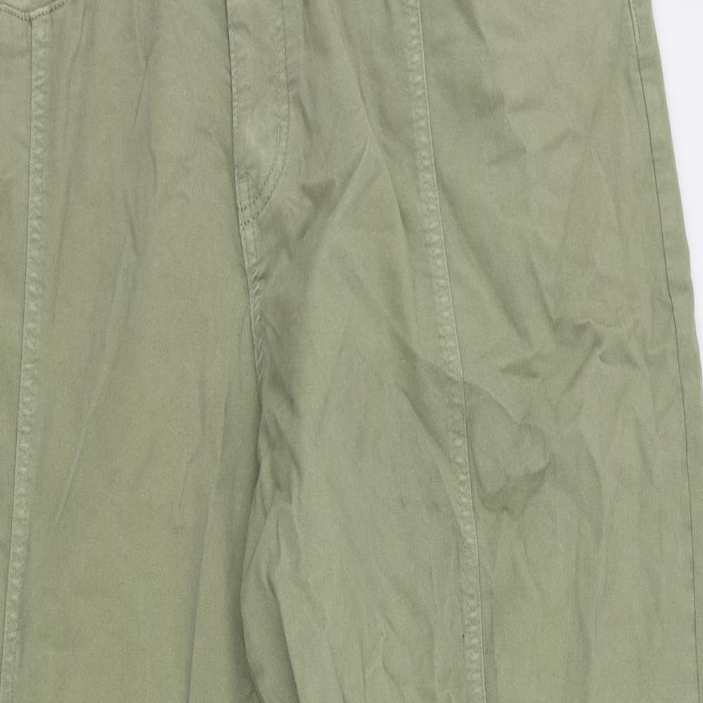 Per Una Womens Green Cotton Tapered Jeans Size 20 L27 in Regular Zip