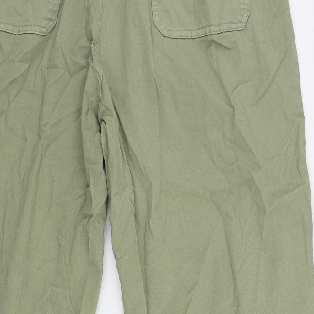 Per Una Womens Green Cotton Tapered Jeans Size 20 L27 in Regular Zip