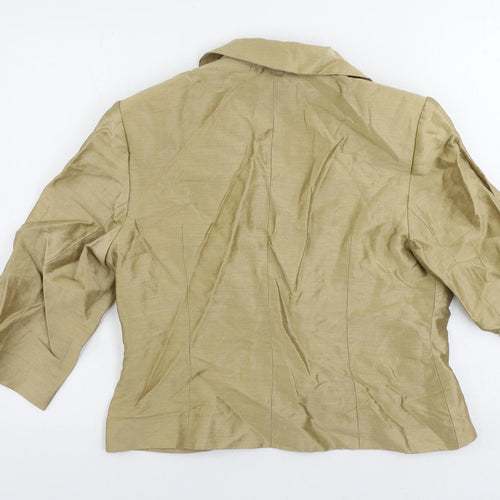 Kaliko Womens Beige Jacket Blazer Size 16 Button