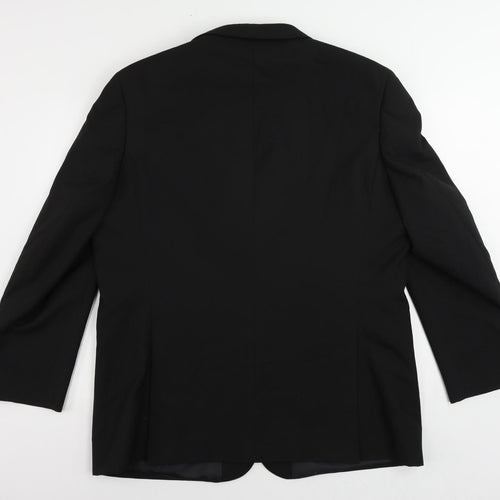 Jack Reid Mens Black Polyester Jacket Suit Jacket Size 46 Regular