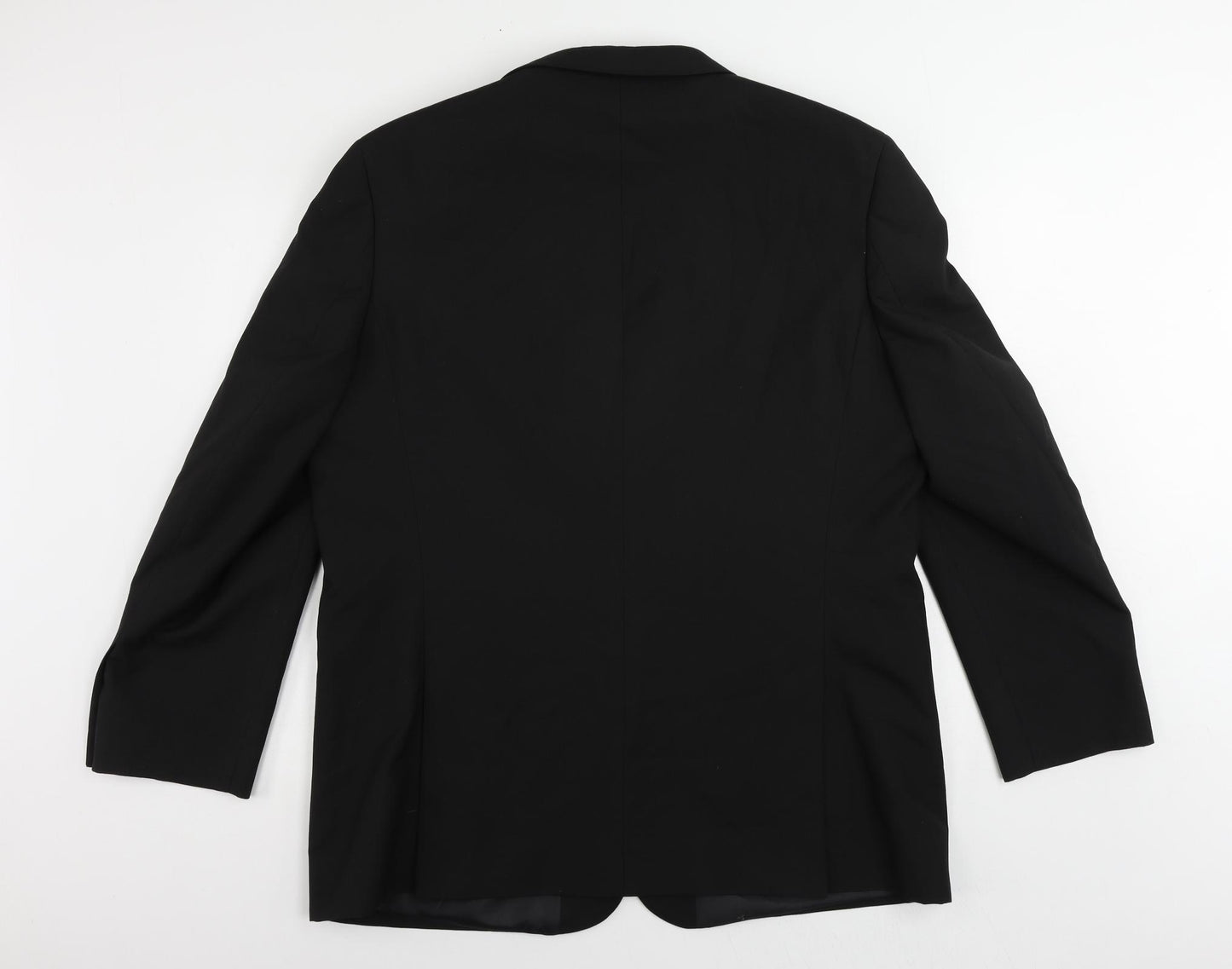 Jack Reid Mens Black Polyester Jacket Suit Jacket Size 46 Regular