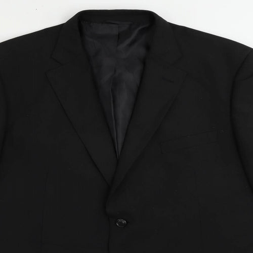 Jack Reid Mens Black Polyester Jacket Suit Jacket Size 46 Regular