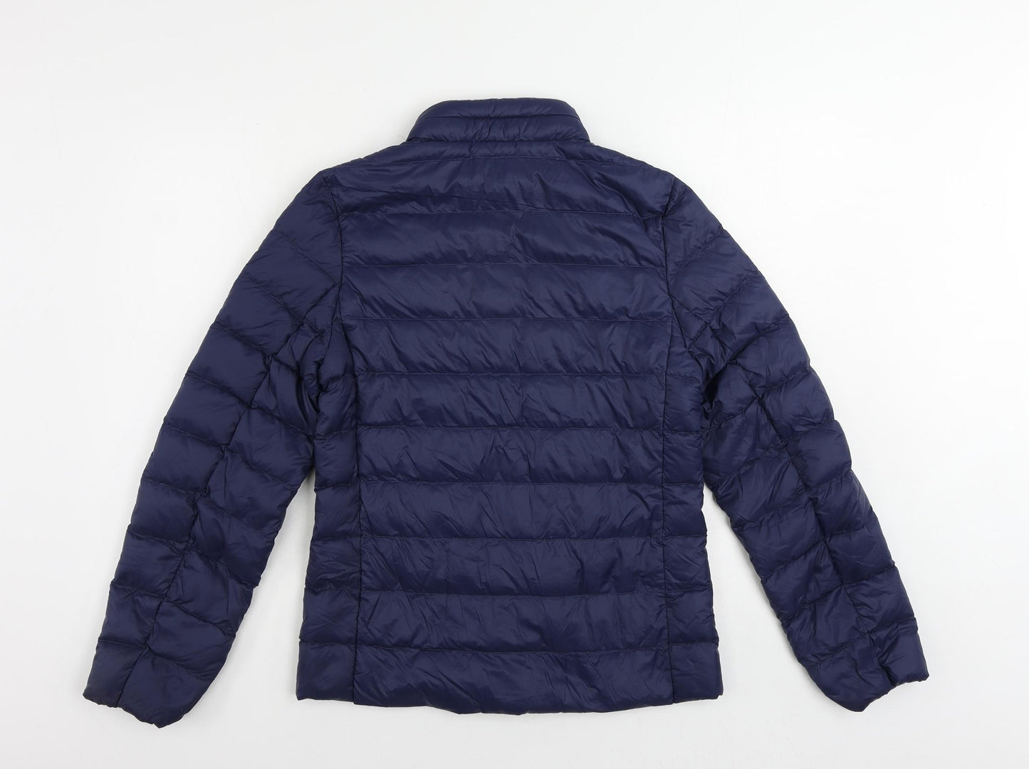 Marks and Spencer Womens Blue Quilted Jacket Size 8 Zip - Zipped Pockets