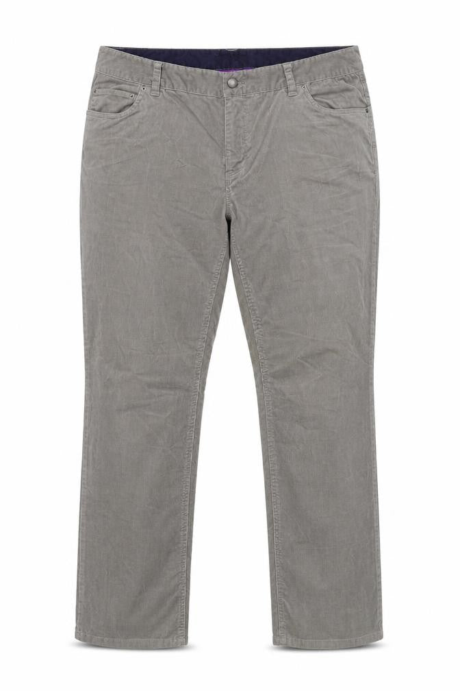 Dickins & Jones Womens Grey Cotton Trousers Size 18 L30 in Regular Zip