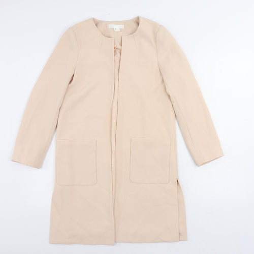 H&M Womens Pink Overcoat Coat Size 4 - Lightweight
