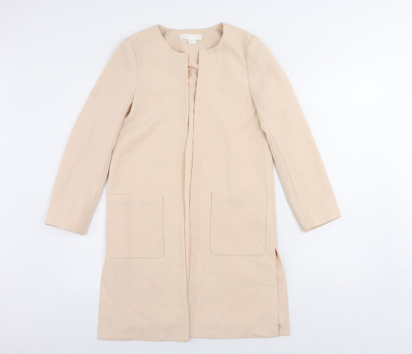 H&M Womens Pink Overcoat Coat Size 4 - Lightweight