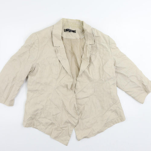 Principles Womens Beige Jacket Blazer Size 16 - Open