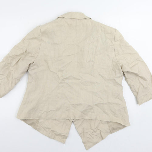 Principles Womens Beige Jacket Blazer Size 16 - Open