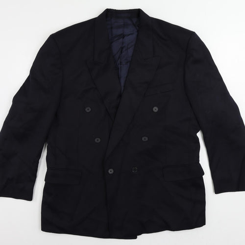 Burtons Mens Blue Polyester Jacket Suit Jacket Size 42 Regular