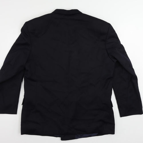 Burtons Mens Blue Polyester Jacket Suit Jacket Size 42 Regular