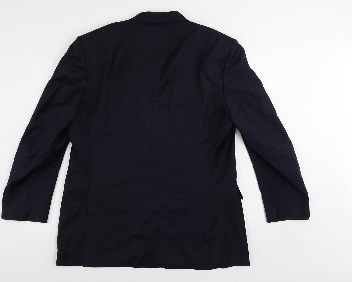 Canali Mens Blue Wool Jacket Suit Jacket Size 44 Regular