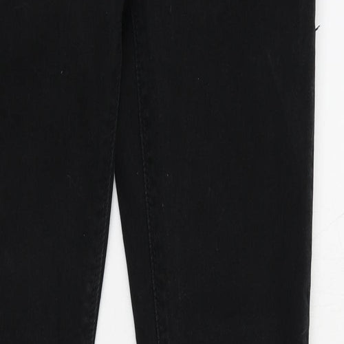 River Island Mens Black Cotton Skinny Jeans Size 28 in L32 in Regular Zip
