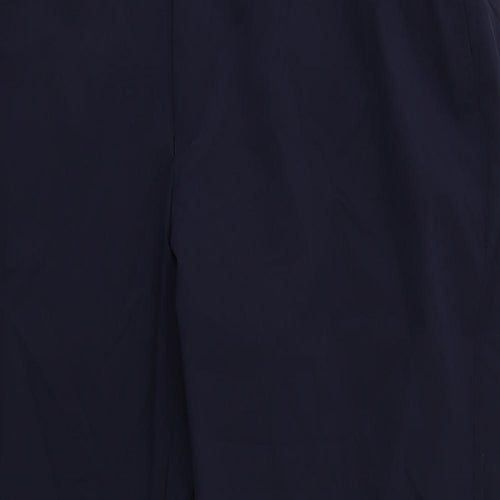 Marks and Spencer Mens Blue Polyester Trousers Size 40 in L29 in Regular Zip