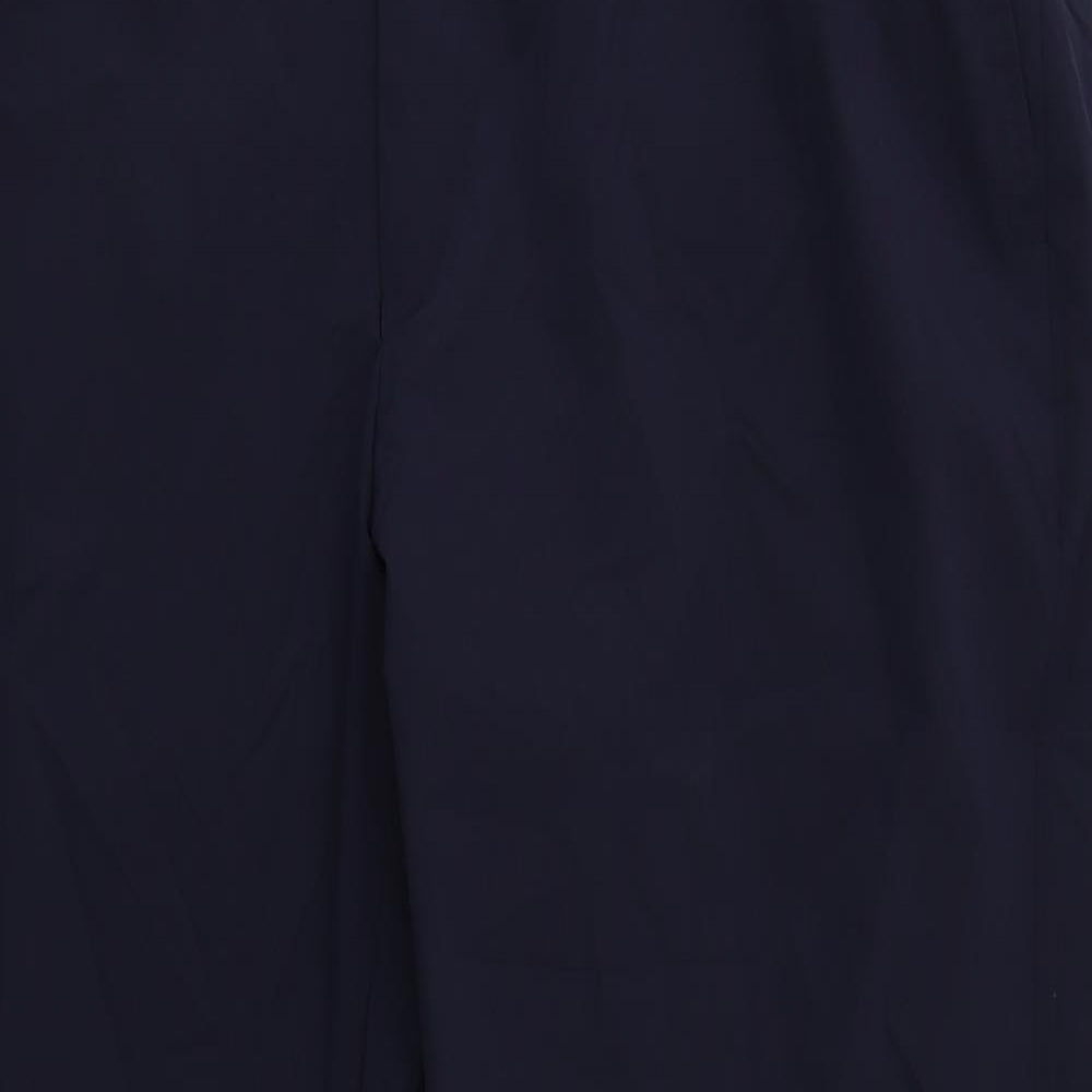 Marks and Spencer Mens Blue Polyester Trousers Size 40 in L29 in Regular Zip