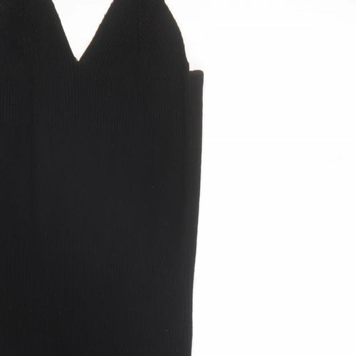 Z Supply Womens Black Polyester Pencil Dress Size M V-Neck Pullover
