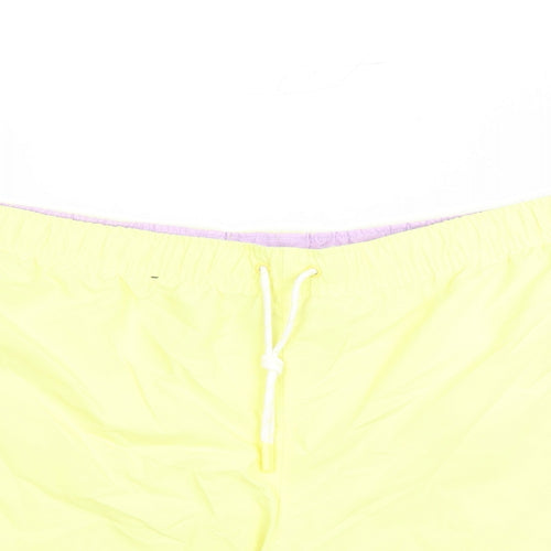 Marks and Spencer Mens Yellow Polyester Sweat Shorts Size 3XL L6 in Regular Drawstring - Elasticated Waist Swim Shorts Pockets