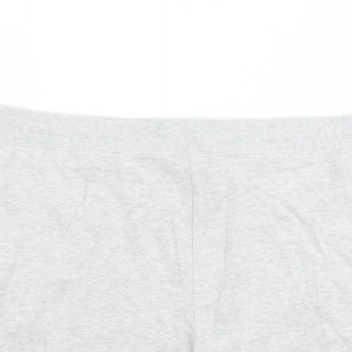 Autograph Mens Grey Cotton Sweat Shorts Size 3XL L7 in Regular Drawstring - Elasticated Waist Pockets