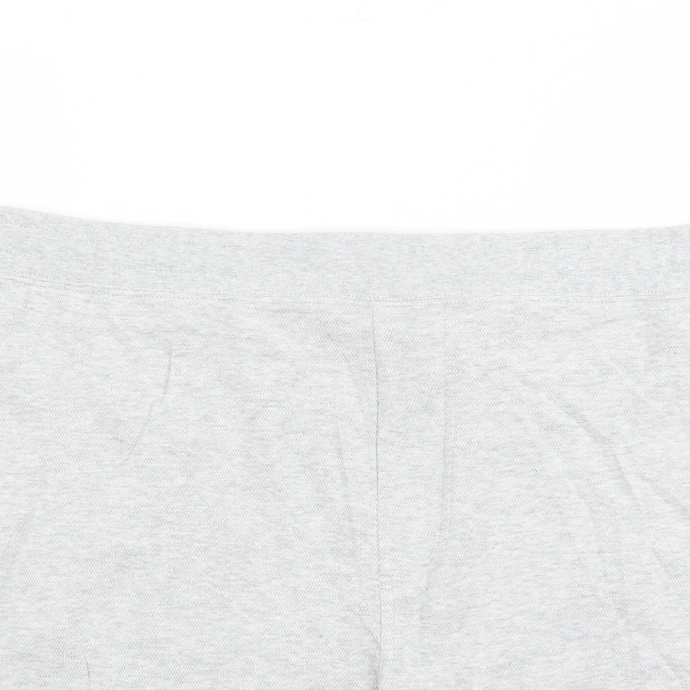 Autograph Mens Grey Cotton Sweat Shorts Size 3XL L7 in Regular Drawstring - Elasticated Waist Pockets
