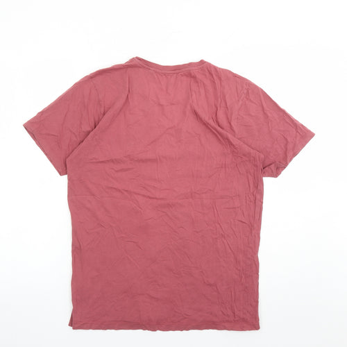 NEXT Mens Brown Cotton T-Shirt Size M Crew Neck