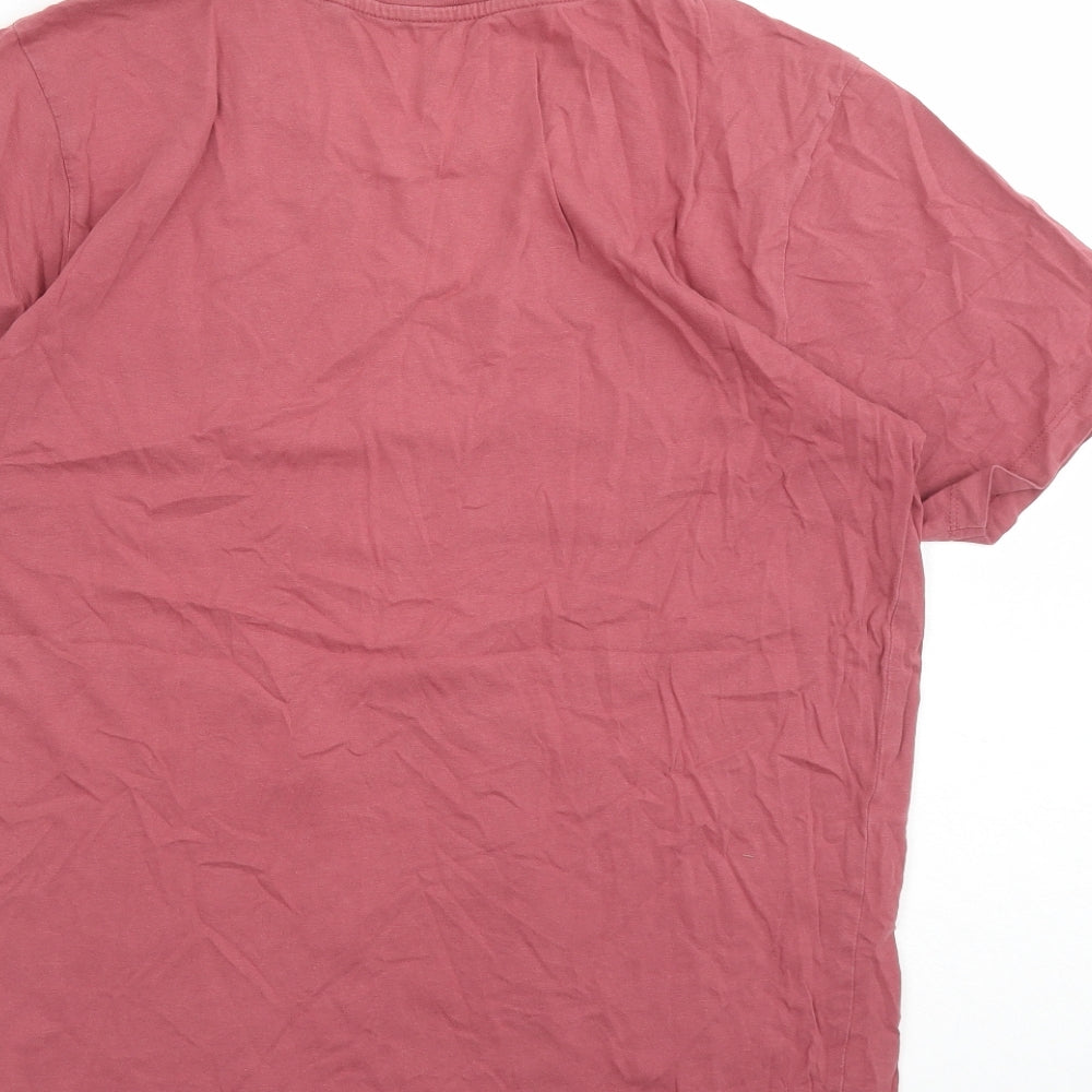 NEXT Mens Brown Cotton T-Shirt Size M Crew Neck