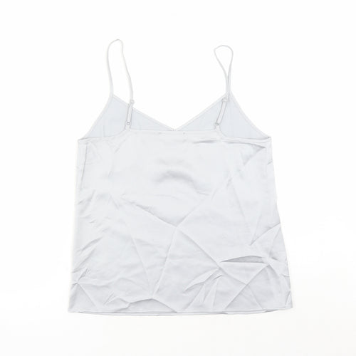 Marks and Spencer Womens Silver Polyester Camisole Tank Size 10 V-Neck