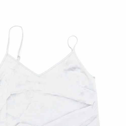 Marks and Spencer Womens Silver Polyester Camisole Tank Size 10 V-Neck