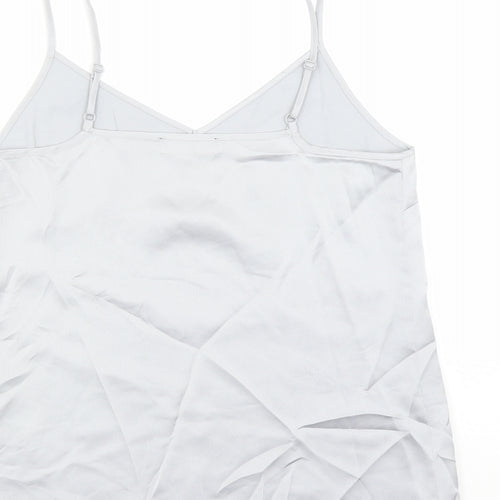 Marks and Spencer Womens Silver Polyester Camisole Tank Size 10 V-Neck