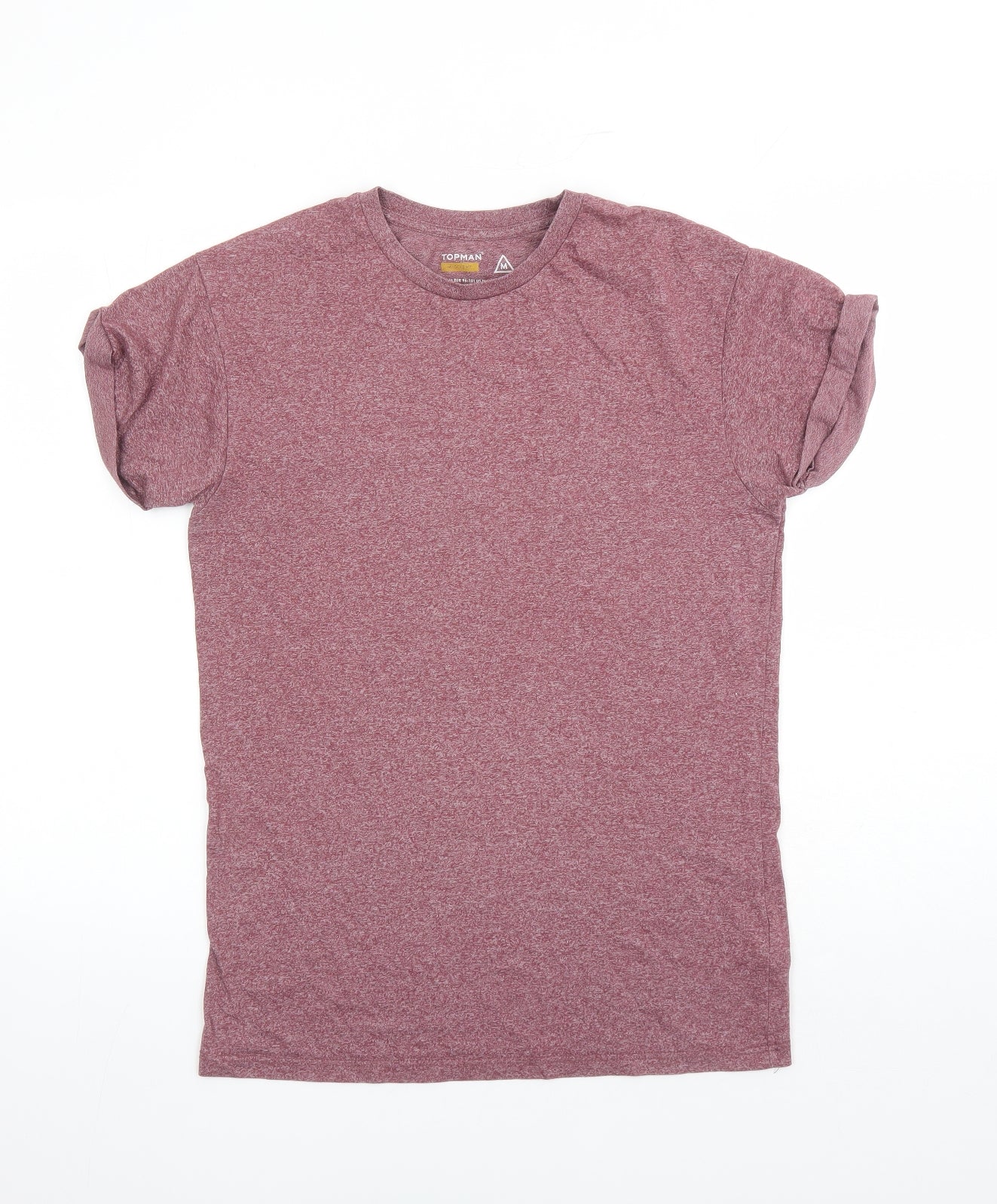 Topman Mens Red Cotton T-Shirt Size M Crew Neck