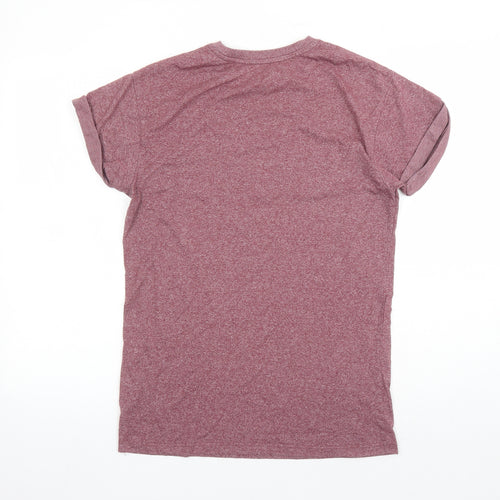 Topman Mens Red Cotton T-Shirt Size M Crew Neck