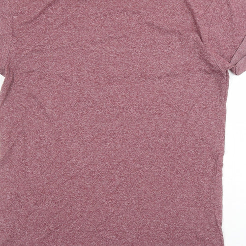 Topman Mens Red Cotton T-Shirt Size M Crew Neck