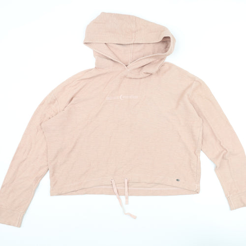 Pacific Republic Womens Pink Cotton Pullover Hoodie Size S Pullover - Universe Creature Textured