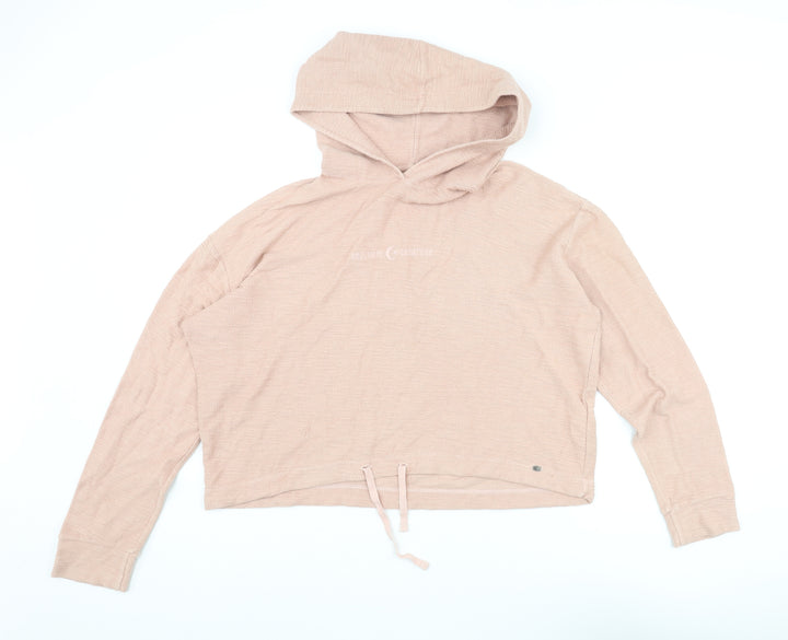 Pacific Republic Womens Pink Cotton Pullover Hoodie Size S Pullover - Universe Creature Textured