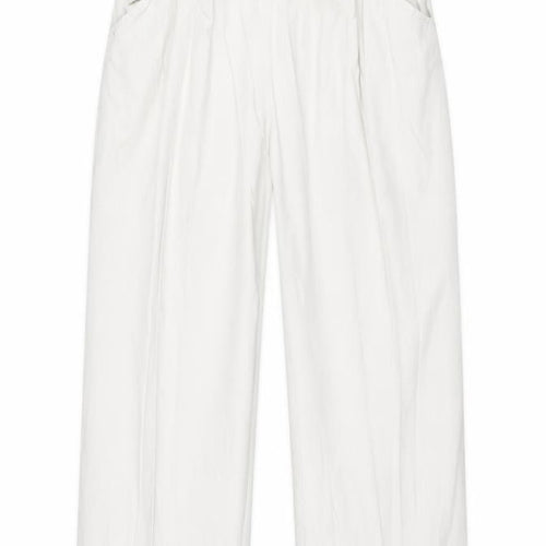 Victoria Taylor Womens Beige Cotton Trousers Size 22 L27 in Regular Drawstring