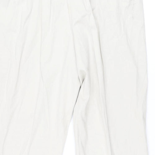 Victoria Taylor Womens Beige Cotton Trousers Size 22 L27 in Regular Drawstring