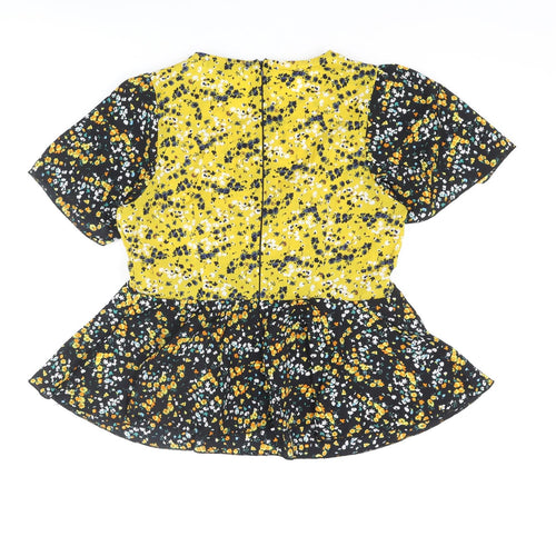 Girl In Mind Womens Multicoloured Floral Polyester Basic Blouse Size 12 Round Neck