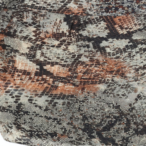 Alexon Womens Multicoloured Animal Print Polyester Basic Blouse Size 12 V-Neck - Snake Print
