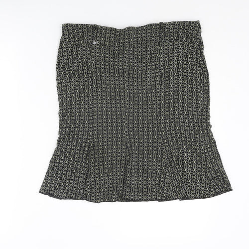 River Island Womens Multicoloured Geometric Polyester Trumpet Skirt Size 30 in