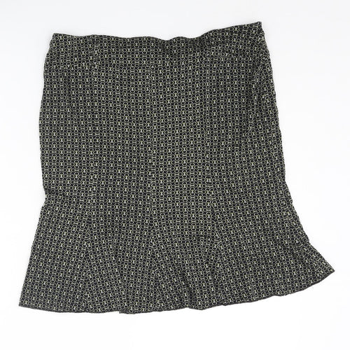 River Island Womens Multicoloured Geometric Polyester Trumpet Skirt Size 30 in