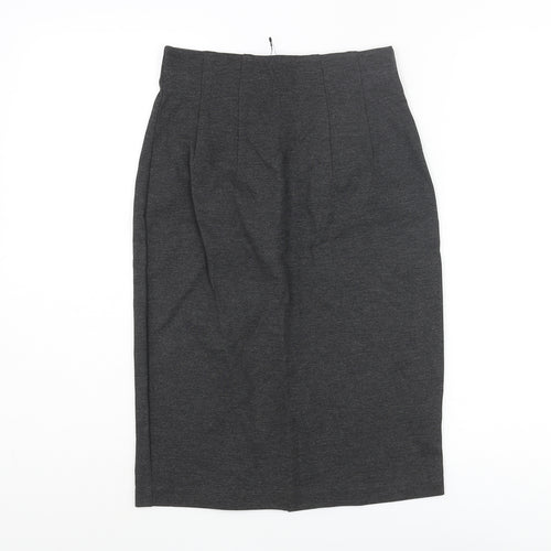 Marks and Spencer Womens Grey Polyester Straight & Pencil Skirt Size 6