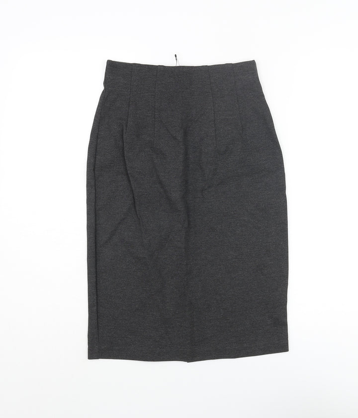 Marks and Spencer Womens Grey Polyester Straight & Pencil Skirt Size 6