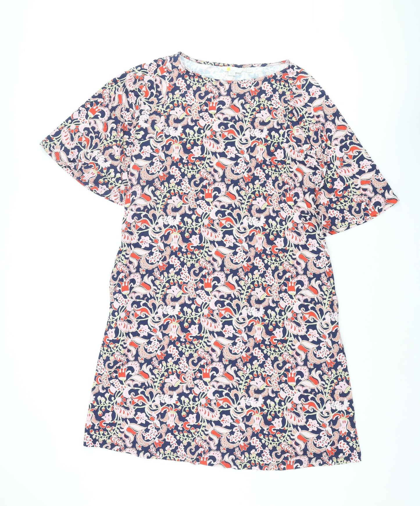 Boden Womens Multicoloured Geometric Viscose Shift Size 12 Round Neck Pullover