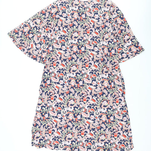 Boden Womens Multicoloured Geometric Viscose Shift Size 12 Round Neck Pullover