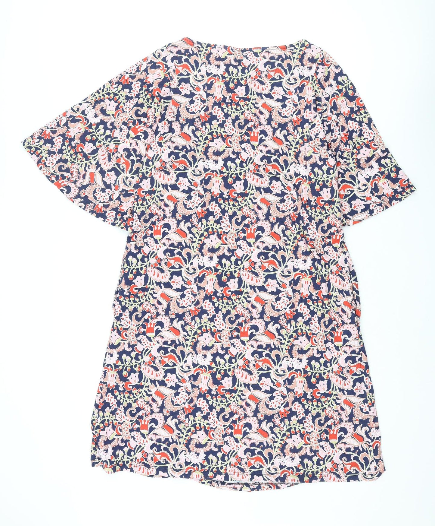 Boden Womens Multicoloured Geometric Viscose Shift Size 12 Round Neck Pullover
