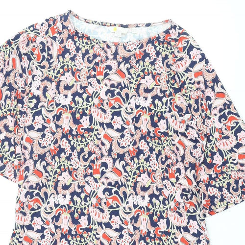 Boden Womens Multicoloured Geometric Viscose Shift Size 12 Round Neck Pullover