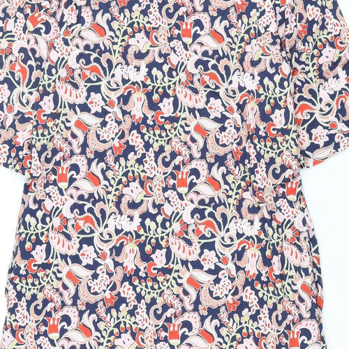 Boden Womens Multicoloured Geometric Viscose Shift Size 12 Round Neck Pullover