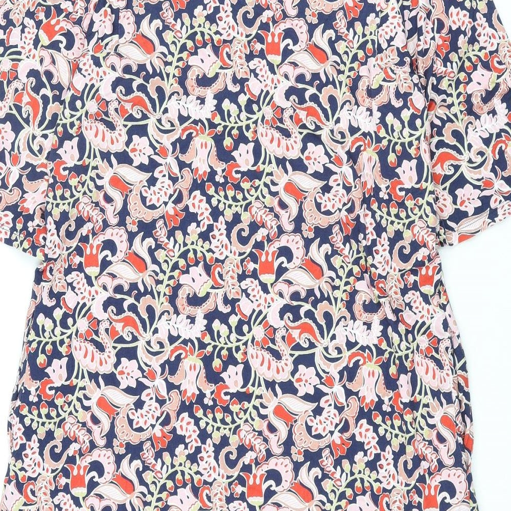 Boden Womens Multicoloured Geometric Viscose Shift Size 12 Round Neck Pullover