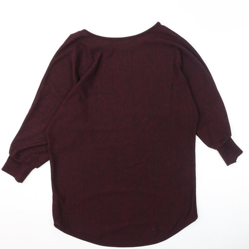Apricot Womens Red Round Neck Polyester Pullover Jumper Size 12