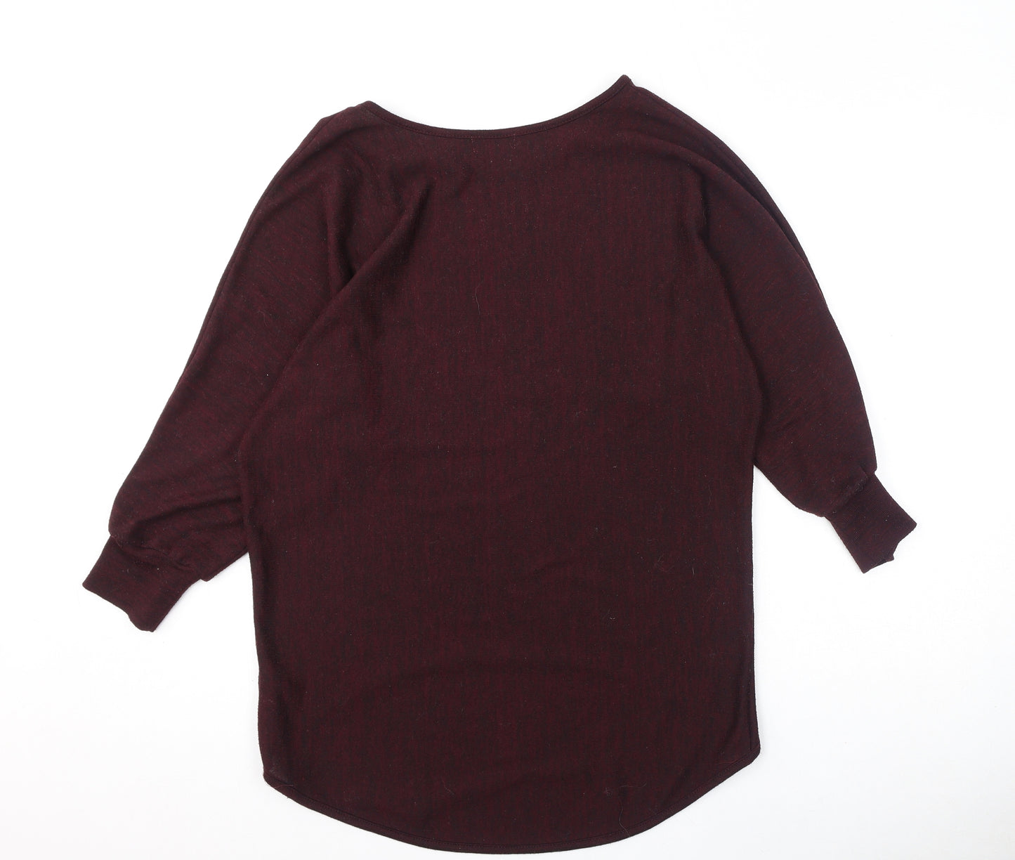 Apricot Womens Red Round Neck Polyester Pullover Jumper Size 12