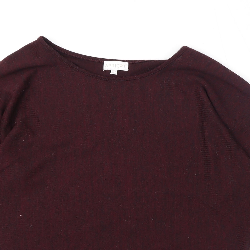 Apricot Womens Red Round Neck Polyester Pullover Jumper Size 12