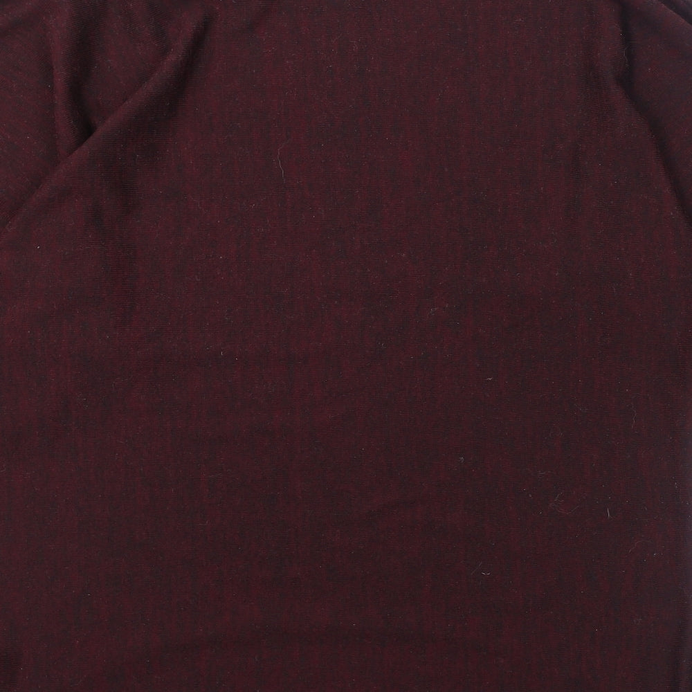 Apricot Womens Red Round Neck Polyester Pullover Jumper Size 12
